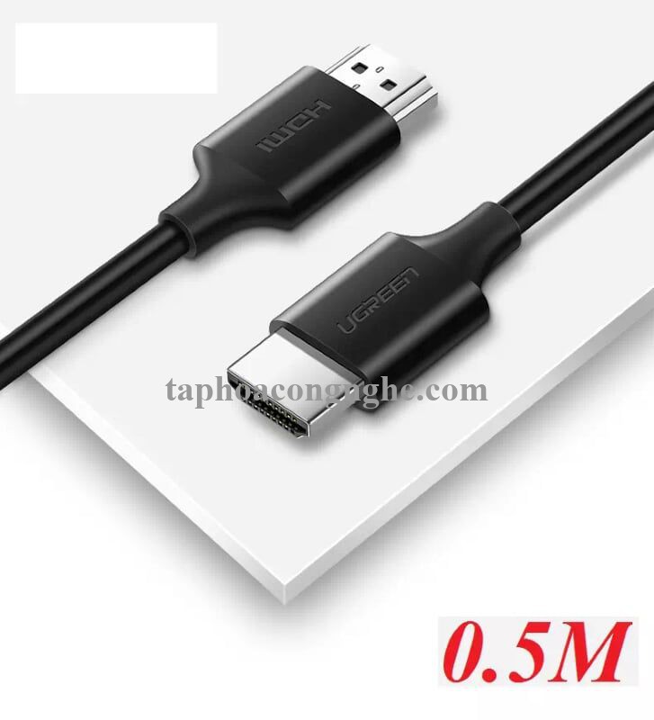 Ugreen 60173 0.5M màu đen Cáp tín hiệu HDMI 2.0 hỗ trợ 4K2K Đồng 100% HD134 30060173